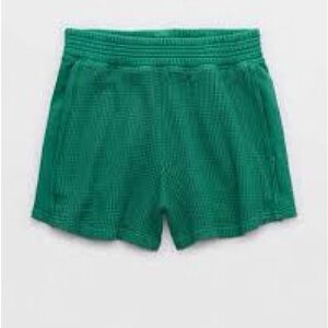 Aerie green waffle knit shorts